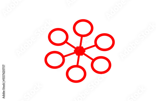 circular network node connection illustration 