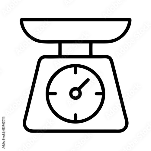 Mechanical kitchen scale on a white background  