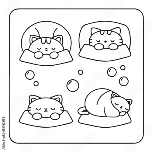  Comfy patterns coloring pages, comfy coloring book, bold and easy coloring pages, coloring book, line art, illustration, victor, black and white