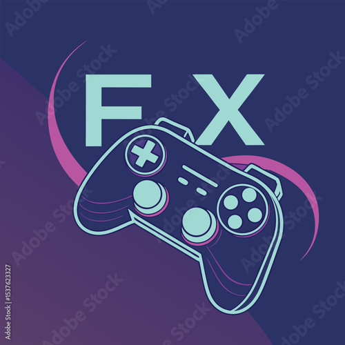 Vector illustration of a 2d gaming controller 