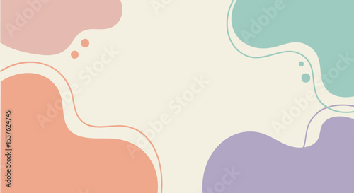 Gentle Pastel Organic Shapes