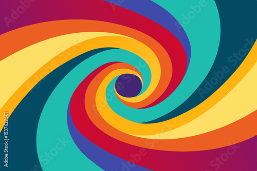 Vibrant Swirling Rainbow Vortex Abstract Psychedelic Art Background