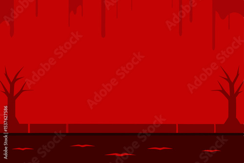 Crimson Nightmare A Blood-Soaked Landscape of Desolation and Despair