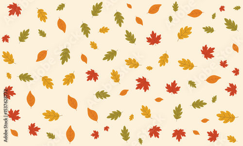 autumn leaves seamless pattern