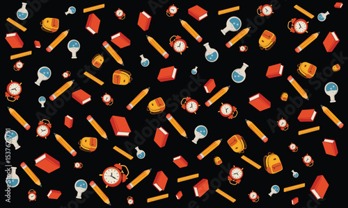 Back to school pattern background 