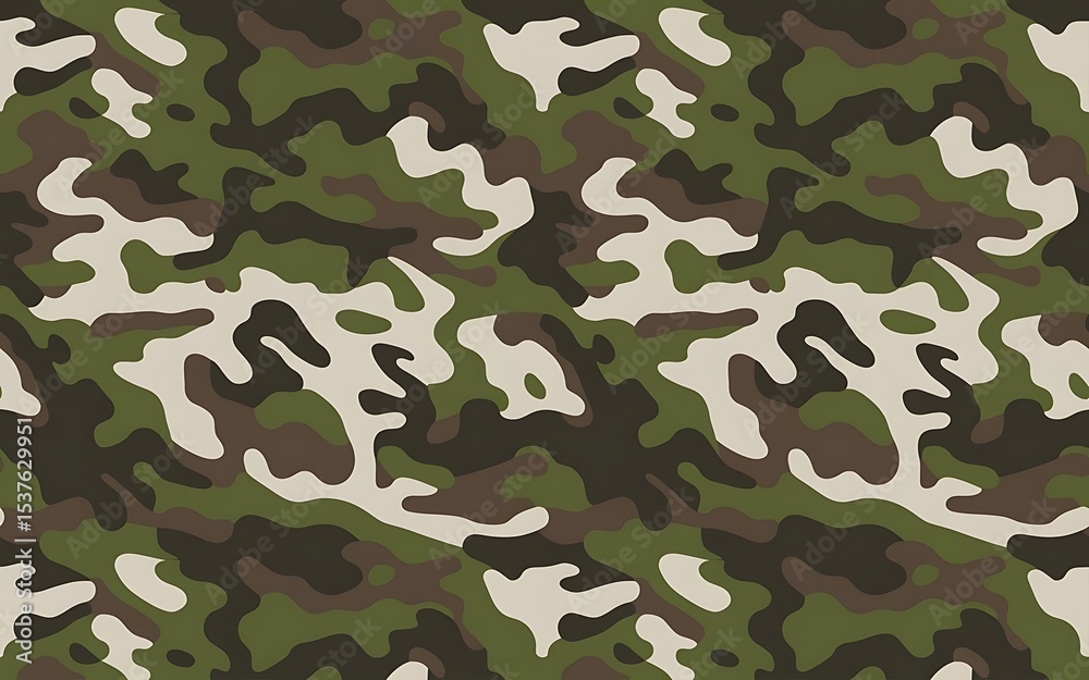 Fototapeta premium Seamless camouflage pattern green brown beige