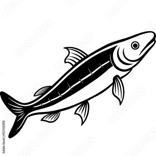 Simple Bichir Vector on White