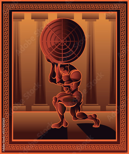 atlas holding the globe greek myth