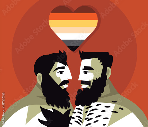 pride gay happy bear couple