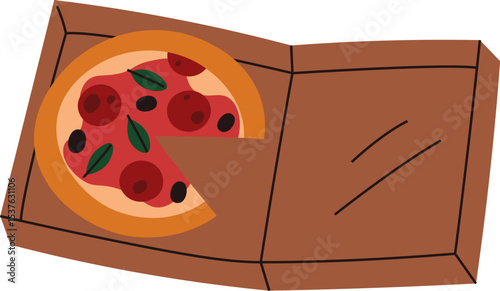 Pizza Slice in Open Box