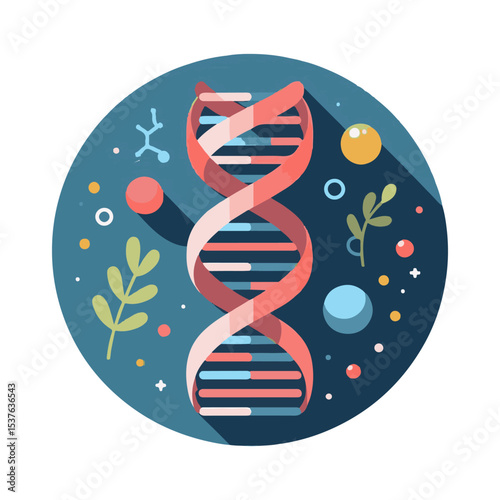 DNA helix illustration design