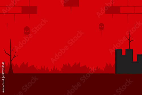 Crimson Nightmare A Pixel Art Game Background