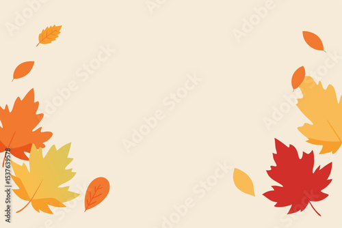 Autumn Leaves Background Fall Colors and Design Elements