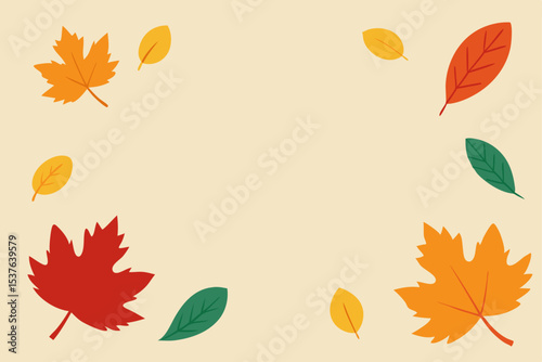 Autumn Leaves Background Vibrant Fall Foliage Design for Thanksgiving and Autumn Projects