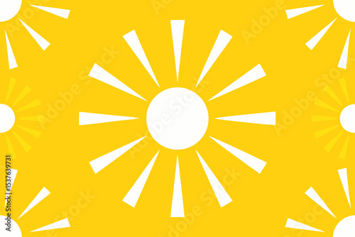 Vibrant Sunburst Pattern A Seamless Yellow and White Design