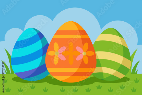 Vibrant Easter Eggs A Colorful Spring Celebration