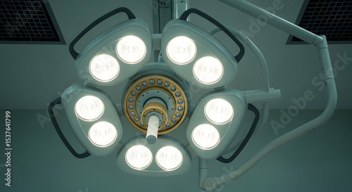 Advanced LED Surgical Light Fixture in Operating Room.
