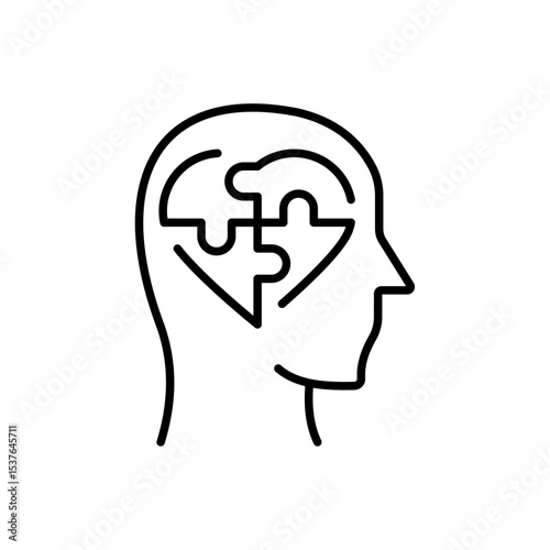 Line Icon of Health, Fitness, Mental Health, Healthcare. Editable stroke