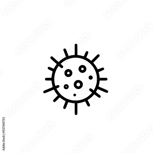 Virus black line Icon