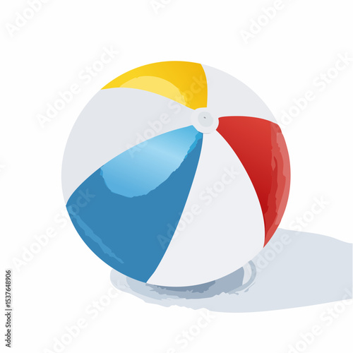 Colorful Beach Ball Illustration Summer Fun, Vacation, and Playtime