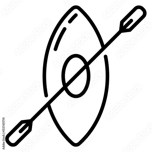 Canoe line icon