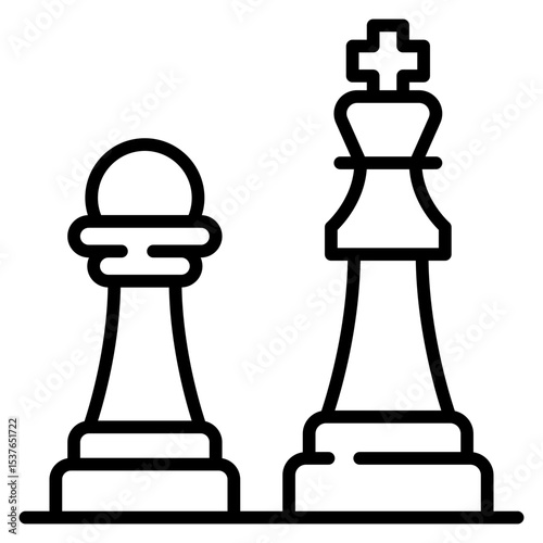 Chess line icon