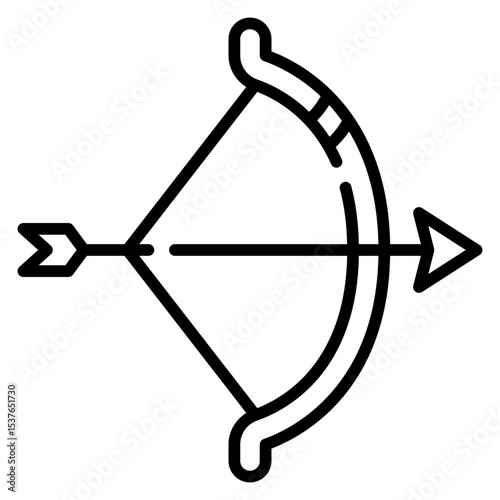 Archery line icon