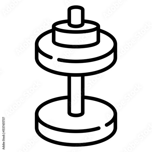 Dumbbell line icon