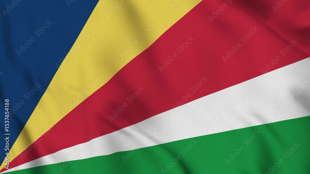 Flag of Seychelles – 4K Seamless Loop of the Indian Ocean Island Nation Banner