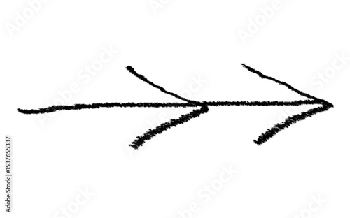Arrow grunge vector icon. Arrow, hand drawn, doodle mark. Arrow chalk vector.