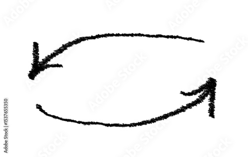 Arrow grunge vector icon. Arrow, hand drawn, doodle mark. Arrow chalk vector.