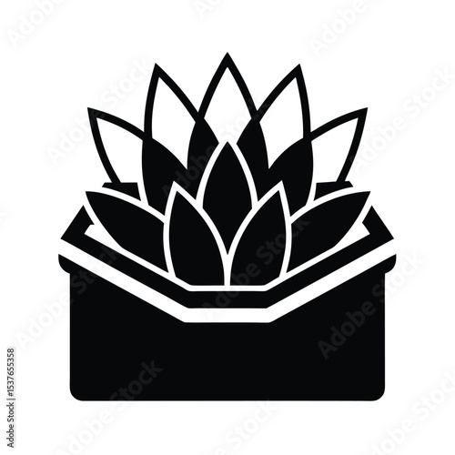Frozen Flowerbed Icon Vector Illustration