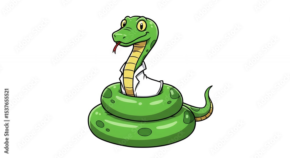 Fototapeta premium Cartoon snake graphic design