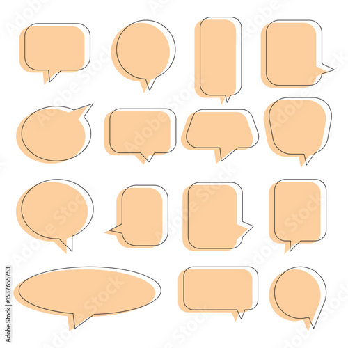 Speech bubble collection. Set of speech bubble. Speech bubble comic symbol. Blank white speech bubbles.