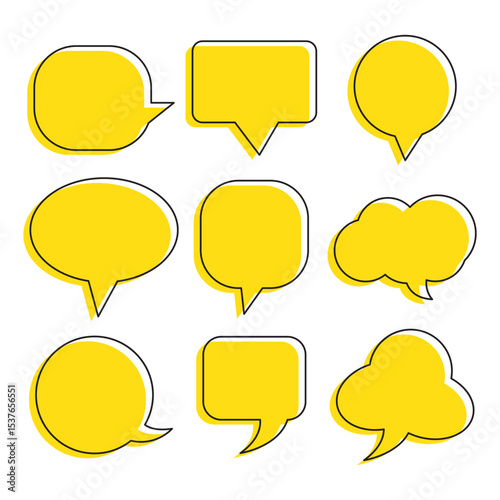 Speech bubble comic buttons for web design. Speech bubble collection. Set of speech bubble. Speech bubble comic signs.