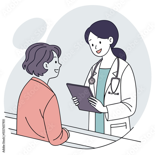 Doctor giving health advice – friendly modern style