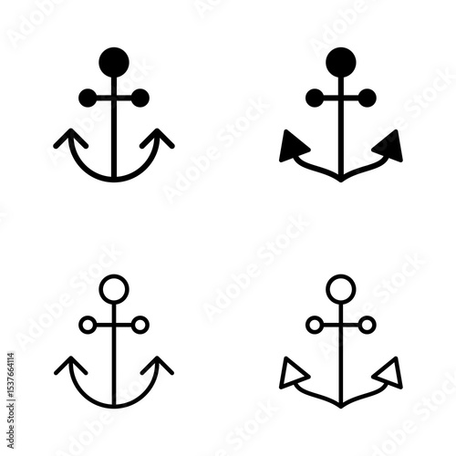 Anchor icon vector. Anchor sign and symbol. Anchor marine icon.