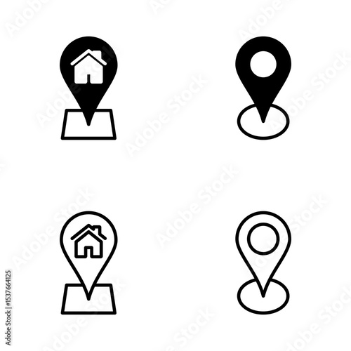 Address icon vector. home location sign and symbol. pinpoint