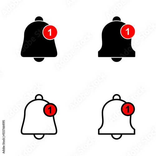 Bell icon vector. Notification sign and symbol for web site design