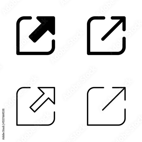 External link icon vector. link sign and symbol. hyperlink symbol