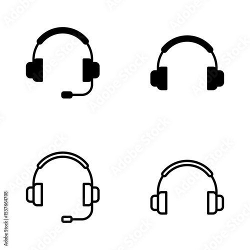Headphone icon vector. Headvector sign and symbol