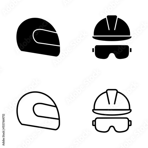Helmet icon vector. Motorcycle helmet sign and symbol. Construction helmet icon. Safety helmet
