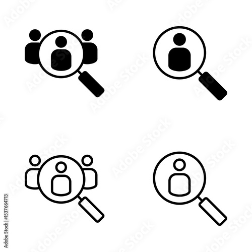 Hiring icon vector. Search job vacancy sign and symbol. Human resources concept. Recruitment