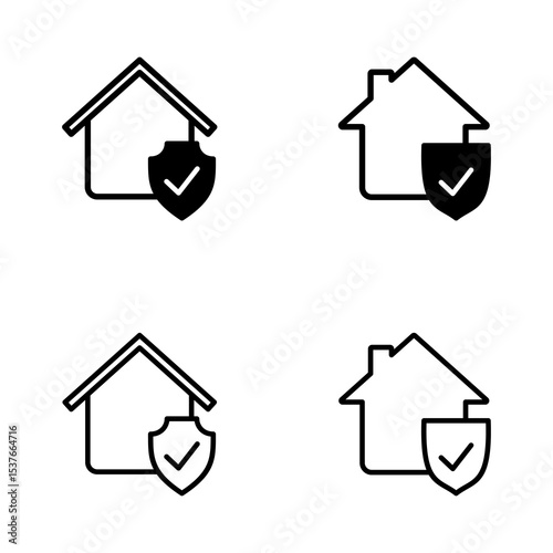 home insurance icon vector. home protection sign and symbol