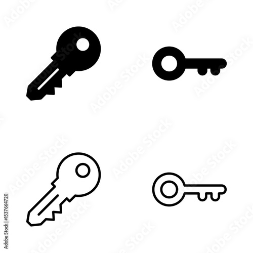 Key icon vector. Key sign and symbol.
