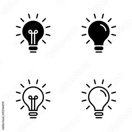 Lamp icon vector. Light bulb sign and symbol. idea symbol.
