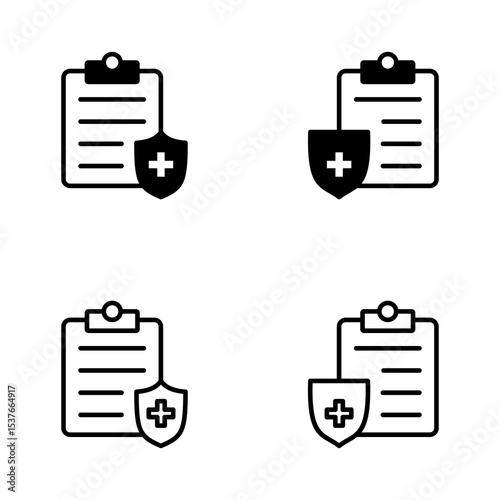 Medical insurance icon vector. health insurance sign and symbol