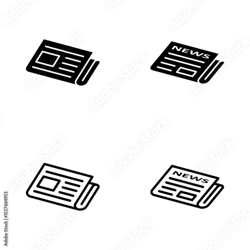 Newspaper icon vector. news paper sign and symbolign