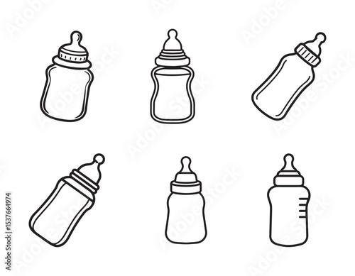 Baby feeding bottle sign icon vector illustration design