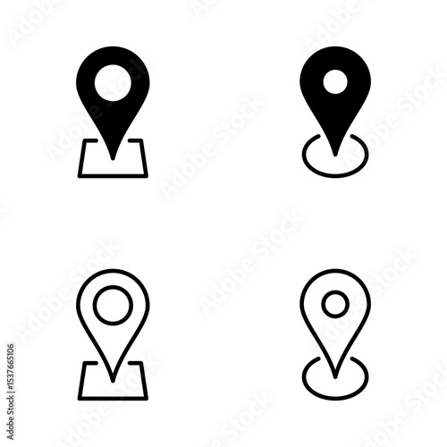 Pin icon vector. Location sign and symbol. destination icon. map pin